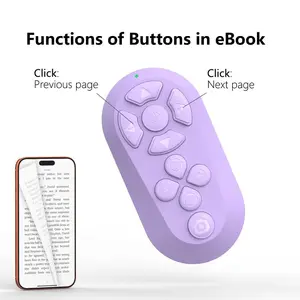 Xring Bluetooth-compatible Remote for Tiktok Scrolling, Page Turning, Volume Control & Camera Shutter, Hands-Free Phone Controller for iPhone & Android