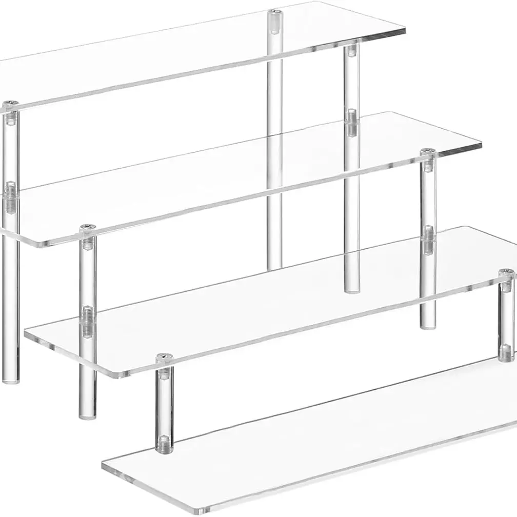4-Tier Durable Acrylic Cologne Perfume Stand - Bedroom Organizer, Bathroom Counter Storage Rack for Cosmetics & Skincare, Ideal Gift for Daughter & Friends on Thanksgiving