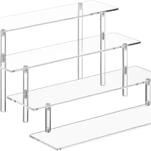 4-Tier Durable Acrylic Perfume Organizer Stand with Multilayer Shelf, Home Storage Rack for Mother’s Room Cosmetics & Skincare, Ideal Gift Choice