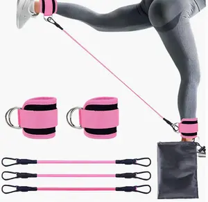 Gymtok Ankle Cable Resistance Bands, Comfortable Fit Design, Ideal for Fitness and Active Lifestyle