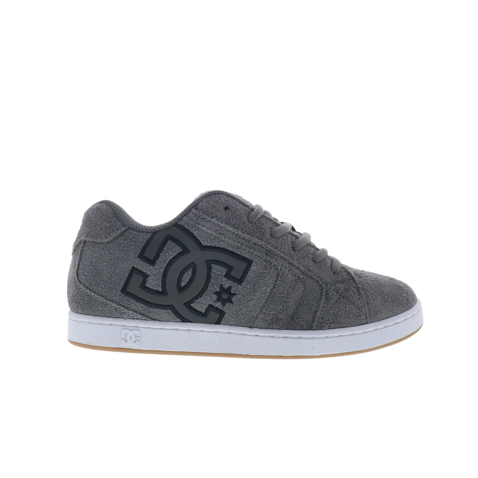 DC Net SE DC03260025-GRYBLK Mens Gray Suede Skate Inspired Sneakers Shoes