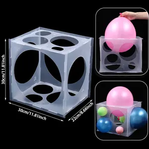 11Holes Balloon Sizer Box - Collapsible Balloon Measurement Tool for Balloon Arches, Columns, Photo Props & Party Decorations, Precise Balloon Sizing for Birthdays & Events