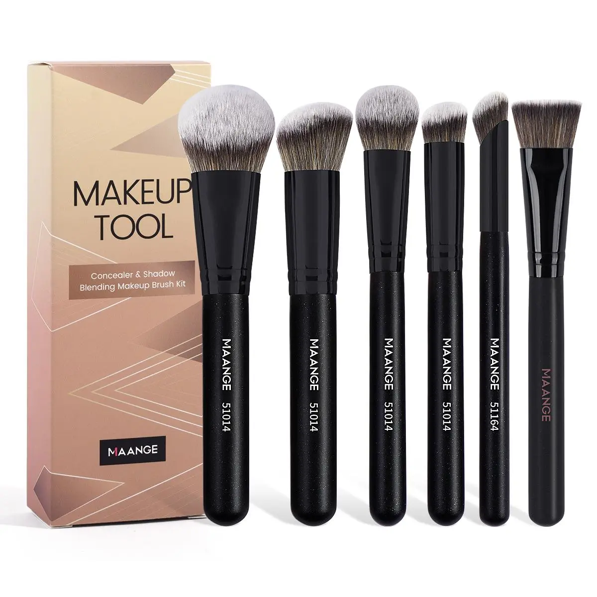 Makeup Brush Set, Cosmetic Brushes, 6 Counts/set Professional Makeup Brush with Soft Bristles, Multifunctional Makeup Tool for Women & Girls