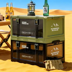 Collapsible Car Trunk Organizer 🚗 - Multi-Layer Thickened Storage Bin with Lid, Durable Portable Plastic, Perfect for Camping/Picnics/Travel, Black Friday Deal: Ideal Christmas/New Year Gift 🎁