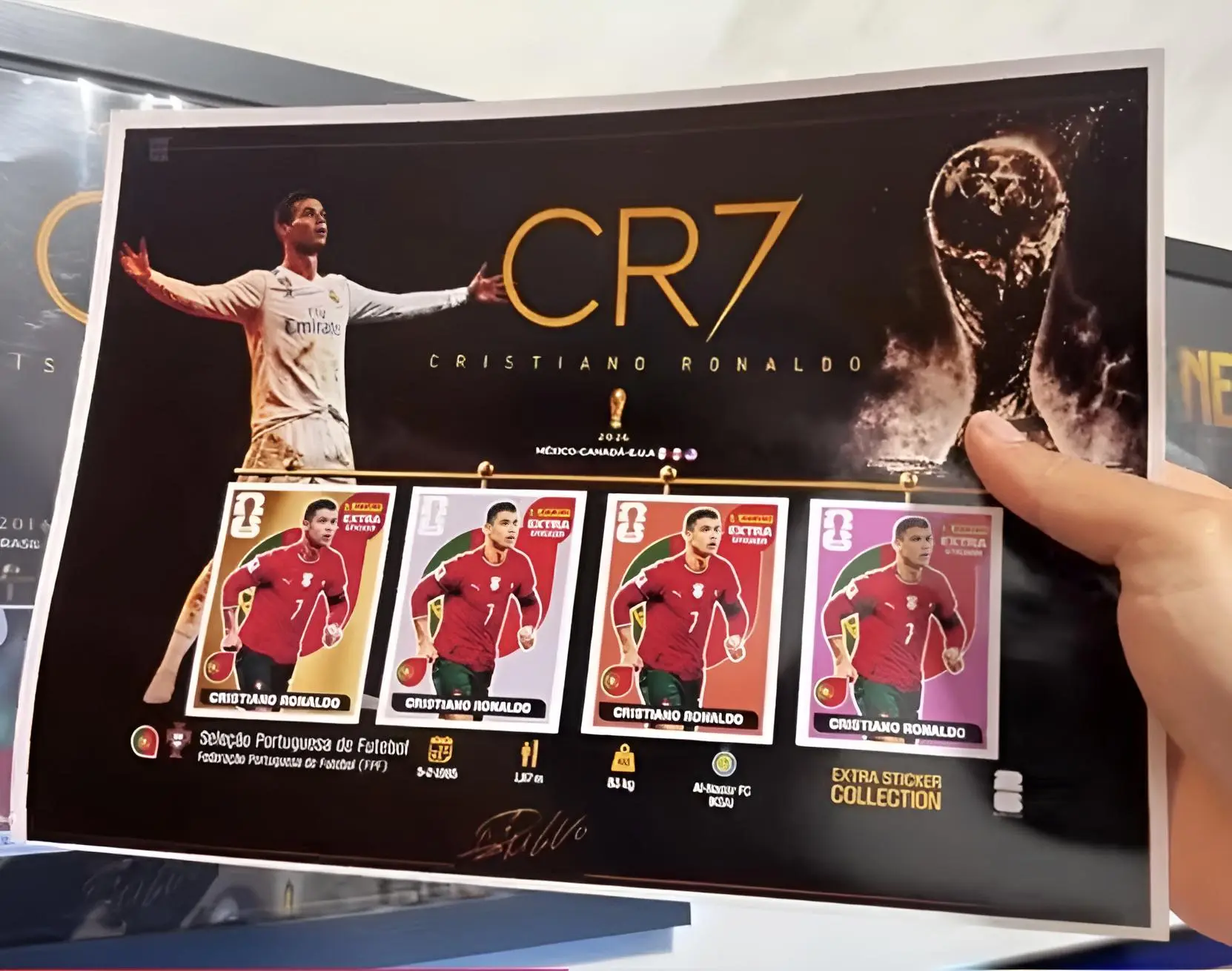 The last cromos Ronaldo Editable Poster Timeline Editable Football (Unframed Print Only)