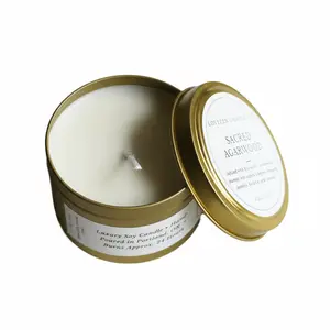 Hand-Poured 100% Soy Wax Candle Sacred Agarwood - Luxury Aromatherapy Candle with 24 Hour Burn Time