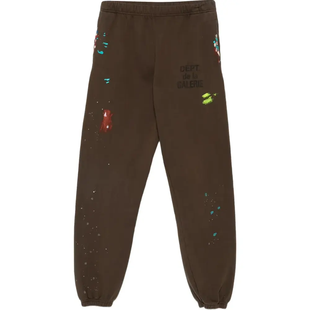 Dept Paint Splatter Jogger Sweatpants Unisex Relaxed Fit Fleece Casual Streetwear Drawstring Lounge Pants