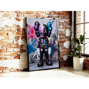 Colorful KAWS Street Art Poster - Colorfull Hypebeast Figure Print, Kaws Hypebeast Toy Art