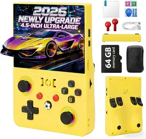 2026 NEW Upgrade R36MAX Ⅱ Retro Handheld Game Console - 4.5 Inch Ultra-Large Screen, Support Wide variety and large quantities Classic Games, 64G TF Card, Linux System, 4000mAh Battery, Birthday Gift for Adult #SummerVibes