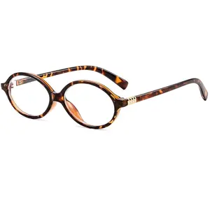 FEISEDY Vintage Oval Glasses for Women Men Retro Tortoise Blue Light Blocking Glasses Small Fake Nerd Eyewear Frames B0254