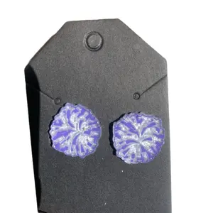 Stud cheer earrings Casual Plastic