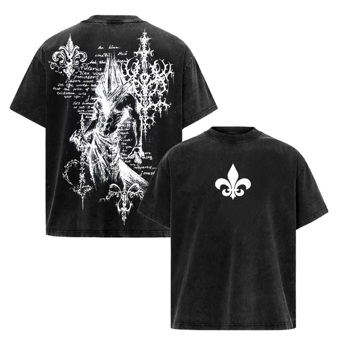 Silent Cathedral Vintage Washed T-Shirt – Dark Gothic Church Graphic Tee
