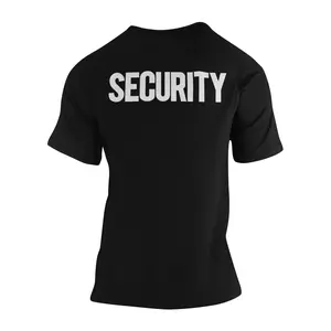 Security T-Shirt Front Back Print Men's Tee Staff Event Uniform Bouncer Screen Printed