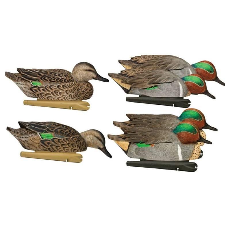 Avian X Topflight Green Winged Teal Decoys - 6 Pack Realistic Hunting Lures for Enhanced Bird Attraction