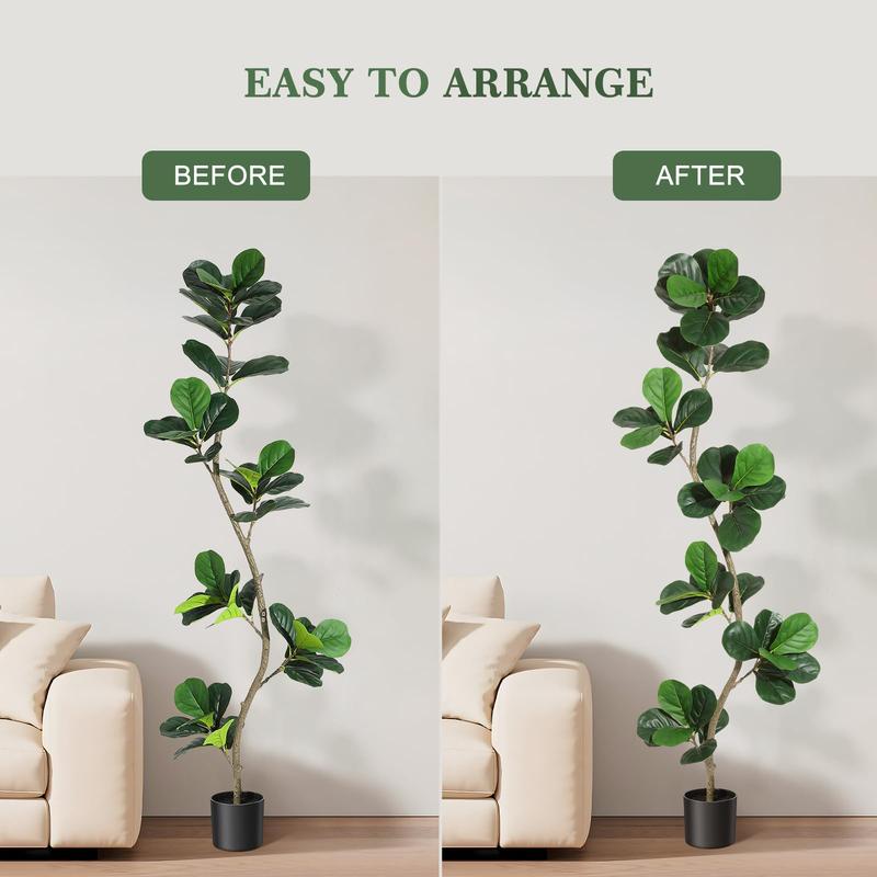 【Restock Sale】GARVEE Discover the elegance of GARVEE Artificial Rubber Trees available in 5ft, 6ft, and 7ft heights, perfect for enhancing indoor spaces with a touch of greenery and sophistication.