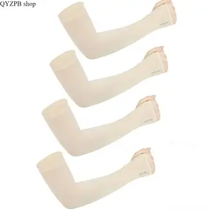 4 Pairs Cooling Arm Sleeves UV Protection UPF50+ Ice Silk Breathable Stretch Arm Covers for Men Women Lightweight Non-Slip Sun Protection for Cycling Driving Running Outdoor Summer,summerwins