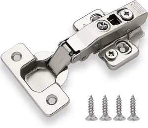 DecoBasics Full Overlay European Soft Close Cabinet Hinges for Kitchen Cabinets ( Pcs)° Frameless Concealed Cabinet Door Hinge  Way Adjustability & Clip on Plate for Easy Installation