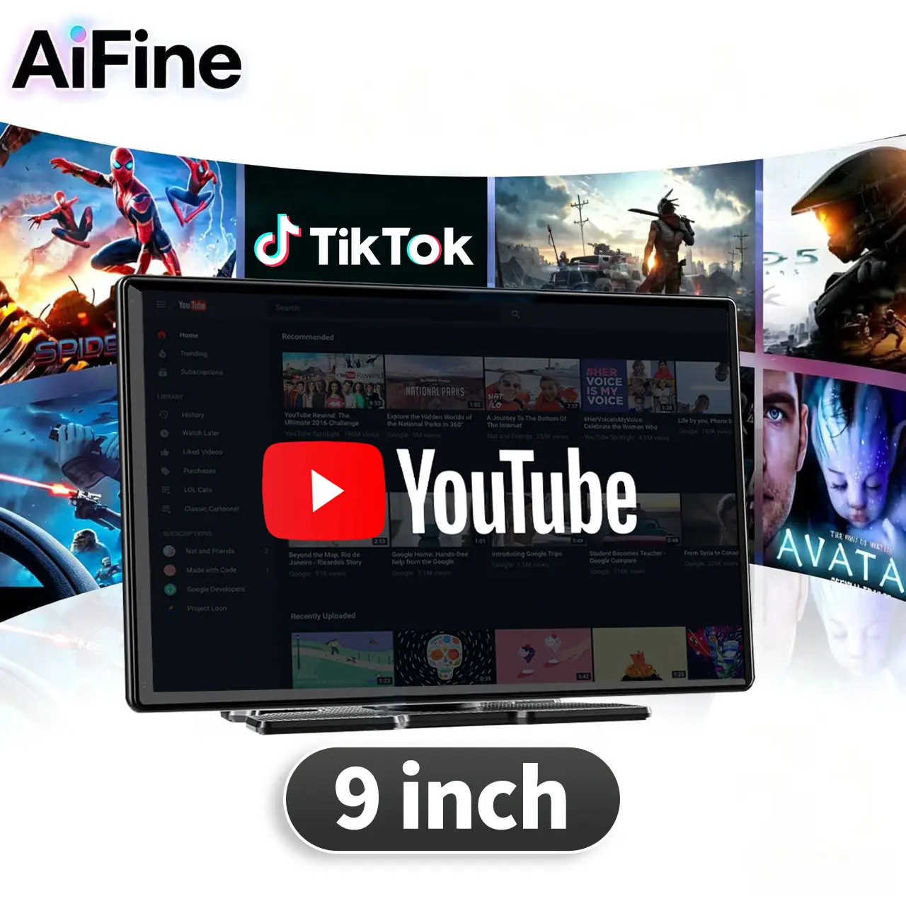 【SummerFinds】The AiFine 9-inch portable car touchscreen supports wireless CarPlay and Android Auto, and comes fully equipped with Bluetooth, FM, and voice navigation. It is plug-and-play, making your daily commute or road trips effortless.