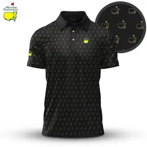 Masters Inspired Pattern Golf Polo Shirt Classic Golf Aesthetic Premium Casual Outfit Tee