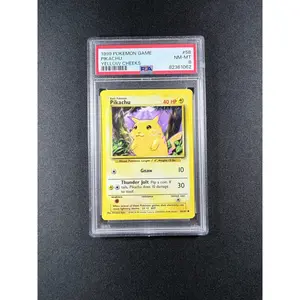1999 Pokémon Pikachu Yellow Cheeks 58/102 PSA 8 Base Set NM-MT