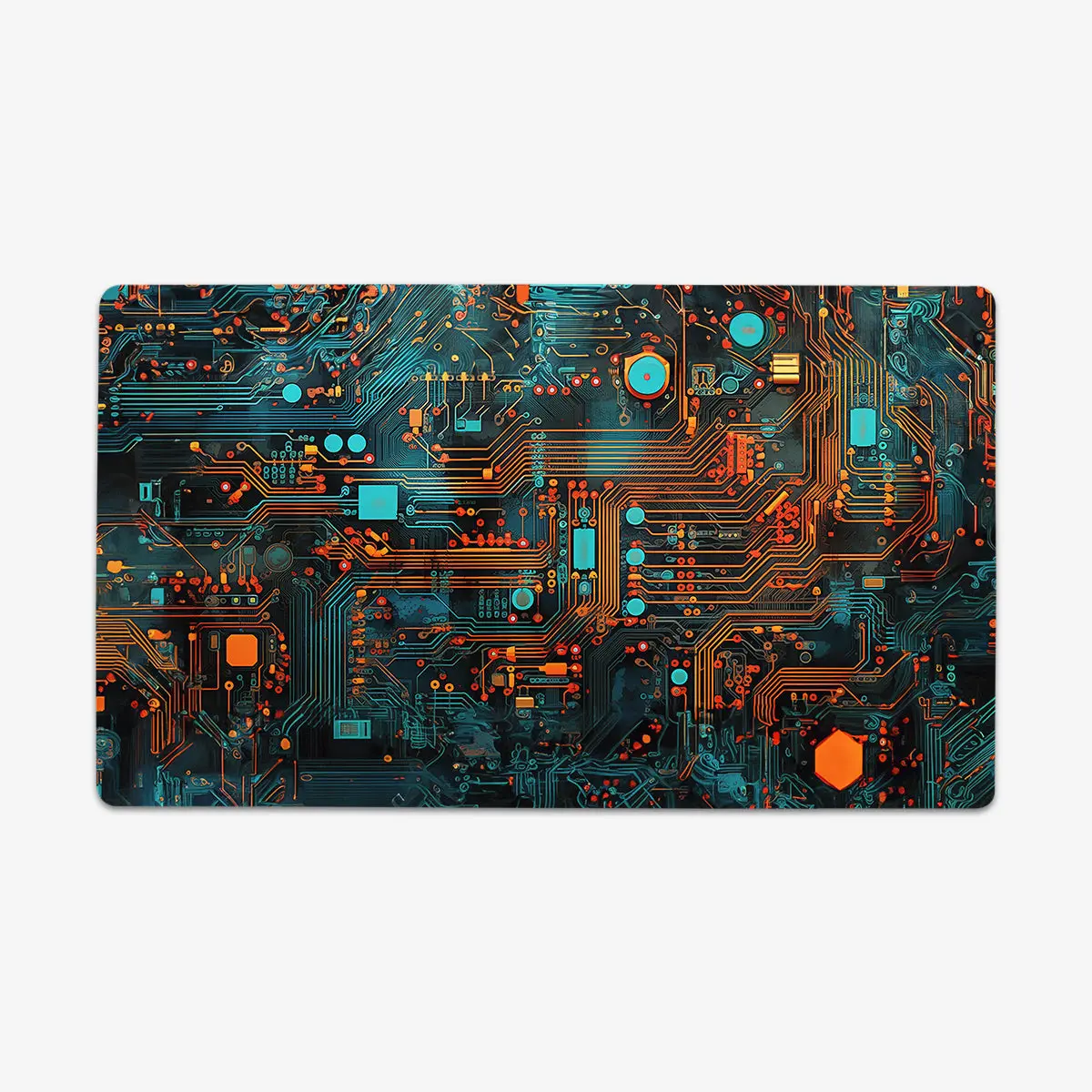 Artisan Short Circuit Thin Desk Mat - Mouse Pad for Desk with Rubber Bottom for Traction, Washable, Vibrant, Ideal for Students, Mouse Pads For Desk, Artisan Mousepad