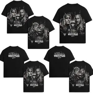 [Collection] Cody Rhodes vs Randy Orton WrestleMania 42 Vegas Inspired Wrestling Graphic T Shirt Vintage Face Off Tee Retro Championship Style Oversized Heavyweight Cotton Streetwear Black White Wrestling Fan Apparel Unisex Casual Outfit Gift