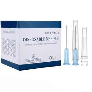23 Gauge 1 Inch (25mm) Individually Wrapped 100 PCS Luer Lock Needles Disposable Industrial Dispensing Accessories