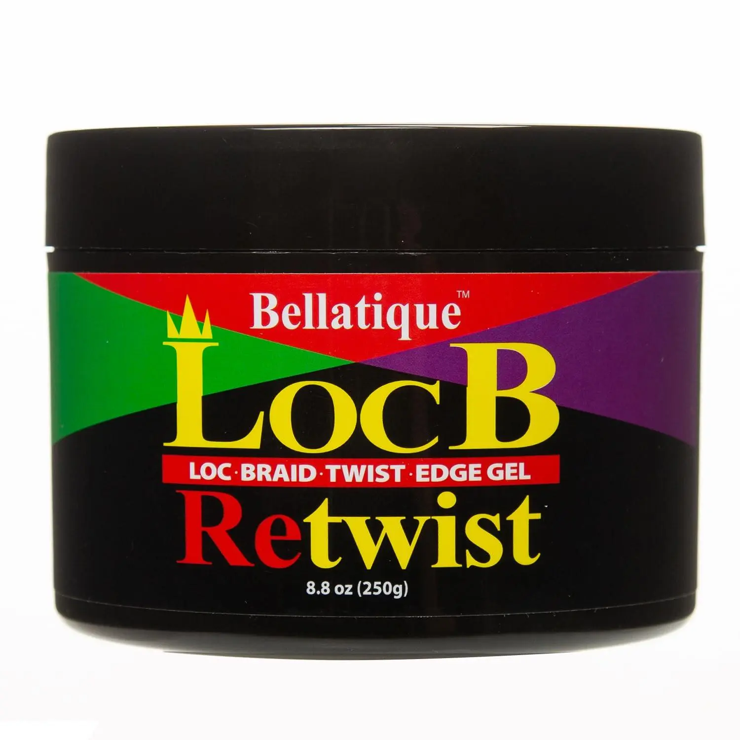 Loc B Retwist Gel for Locs, Braids, Twists and Edges, 8 Oz - Firm Hold, No Flakes or Residue Haircare Salon