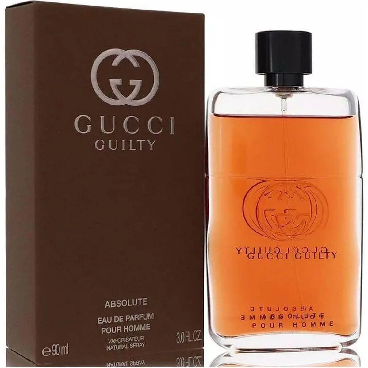 GUCCI Guilty Absolute EDP Men's Luxury Fragrance - 3.0 oz Boxed, High-Quality Woody Spicy Scent with Leather Top Notes, Rich Scent, New Packaging, Woody Spicy Fragrance, New Box