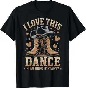 100% Cotton Love This Dance Line Dancing Line Dance Line Dancer T-Shirt