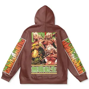 Ghislaine Dedoldia Mushoku Tensei Streetwear Hoodie - Ape Zip Hoodie - Hoodies Japanese Anime Style Zip Up Hooded Sweatshirts Men Women Fashion Y2k Oversized Pullovers