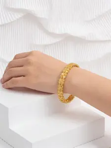 Women's Fashion Open Bangle Bracelet, Elegant Leaf Print Design, High-Quality Handcrafted Accessory for All Seasons, Trendy Stack Bangle