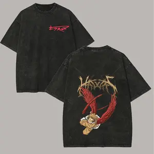 My Hero Academia Hawks Printed Unisex Washed T-Shirt37