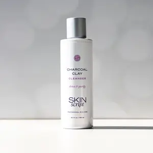 Skin Script Charcoal Clay Cleanser - Detox & Purify Professional Skin Care 6.4 fl oz / 190 ml for Deep Cleansing