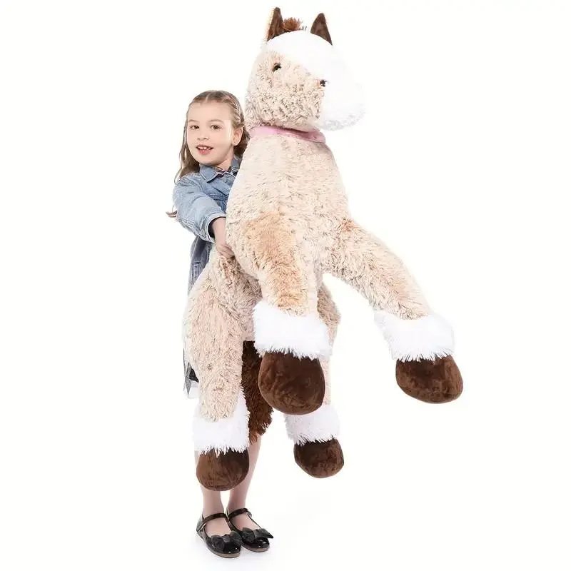 Cute Horse Design Stuffed Toy, Soft Plush Toy, Huggable Stuffed Animal, Comfortable Animal Pillow, Hugging Partner for Boys & Girls, Birthday Gift, Stuffed Animal Gifts