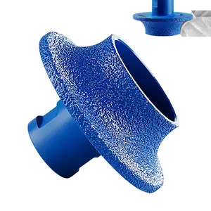 Diamond Trimming Wheel - Semi-Circular Edge Grinding Wheel Marble & Granite Trimming Tool 5/8-11 Thread Angle Grinder Mounting, Suitable for Grinding and Precision Trimming