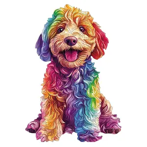 Colorful Cartoon Dog Wooden Puzzle, Jigsaw Puzzles, High Difficulty Toy Puzzle, Adult Focus Training, Halloween Christmas Birthday Gift, Home Decor