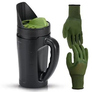 Seed Spreader Hand Held with Multiple Adjustable Openings for Fertilizer Grass Seed Salt Ice Melt Earth Food up to 80 Oz Ideal for Lawn & Garden