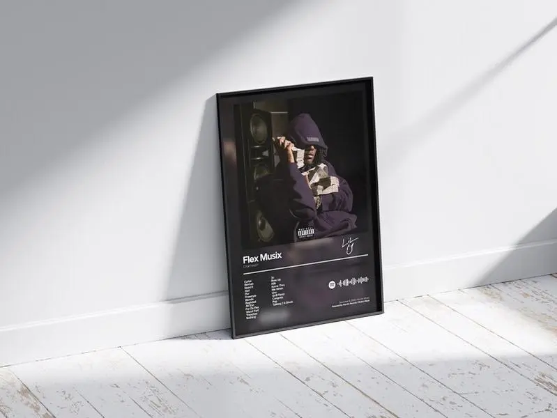 Osamason Poste - Album Wall Cover Art - Underground - Minimal Poster - Dorm Room Decor - Music Lover Gift - Lil O, Flex Musix