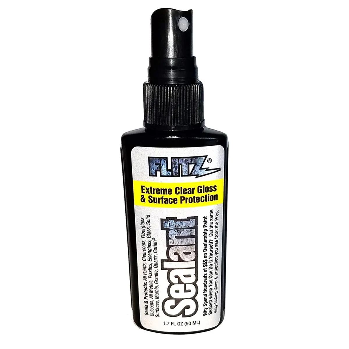 Flitz Hydrophobic Sealant Liquid - 50 ml Water-Based Solution, All-Surface Cleaner & Protection for Fiberglass, Granite, Bug Removal, Salt Stain Removal, Bugs