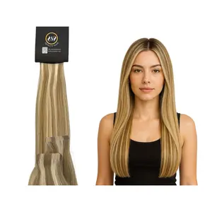 Golden + Ashy Caramel Blonde Mix Tape-In Extensions