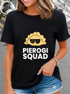 100% Cotton Pierogi Poland Pierogi T-Shirt Casual Short Sleeve Shirt