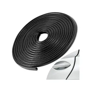 16.4Ft (5M) Car Door Edge Guard, No Glue Car Door Entry Guard Protective Strip, Rubber Edge Trim Car Door Protector, Suitable for Car, Truck, SUV, and ATV, Car Exterior Accessories (Black)