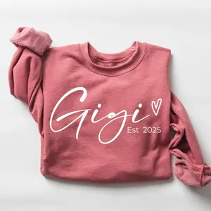 Personalized Gigi Est Sweatshirt, Mothers Day Gift, Grandma Sweatshirt, Gift for Grandmother, Nana Sweatshirt, Grammy Mimi Nonny Mommy Shirt