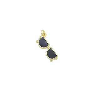 BLACK ENAMEL GOLD SUNGLASSES CHARM