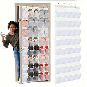 Multifunctional Over-the-Door Shoe Rack Organizer, Hanging Storage Bag with Breathable Mesh, High-Capacity Racks for Students