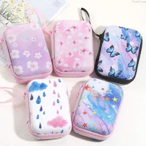 Multifunctional Portable Printed Hard Storage Case, Suitable for Cables, Chargers & Earphones, Durable Travel Organizer for Everyday Protection & Storage Accessories