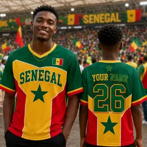 Senegal Soccer Jersey Custom Name Number Football Shirt Senegalese Game Day Outfit Women Festival Clothing Blokette Aesthetic