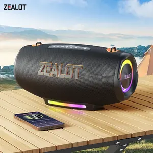 Zealot Portable Bluetooth-compatible Speaker, Outdoor Waterproof Party Speaker, 100w Powerful Bass, Fast Charging, RGB Light Effect, All-Day Battery Life, Bass Boost Speaker
