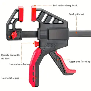 6in/8in Woodworking Work Bar Set F Clip Nylon Fast Quick Ratchet Release DIY Carpentry Clip Plank Clip Tool Clip Fixed Clip